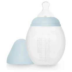 Clearance Elhée Biberon en silicone médical et tétine physiologique | Bleu pâle