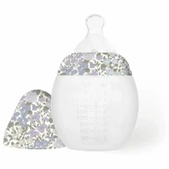 Elhée Biberon en silicone médical et tétine physiologique Joanna Louise - x Liberty | Lavande Hot