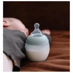 Discount Elhée Biberon en silicone médical et tétine physiologique | Vert kaki