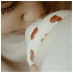 Discount Elhée Biberon en silicone médical et tétine physiologique Full of Love Rouge