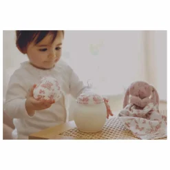 Elhée Biberon en silicone médical et tétine physiologique Toile de Jouy - x Tartine et Chocolat | Rose pêche Outlet