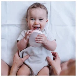 Elhée Biberon en silicone médical et tétine physiologique Blanc