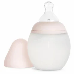 Elhée Biberon en silicone médical et tétine physiologique | Rose poudré Best