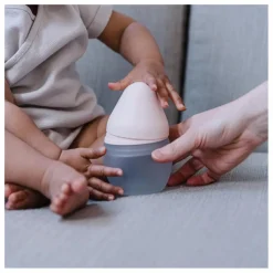 Elhée Biberon en silicone médical et tétine physiologique | Rose poudré Best