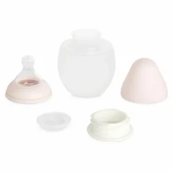 Elhée Biberon en silicone médical et tétine physiologique | Rose poudré Best