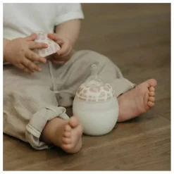 Elhée Biberon en silicone médical et tétine physiologique Graouu | Rose pâle Outlet