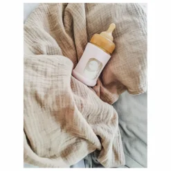Hevea Biberon en verre à col large avec housse de protection Débit lent |
