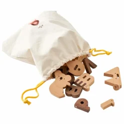 OIOIOOI Blocs alphabet en bois Multicolore