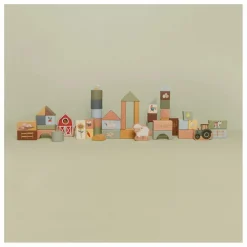 Little Dutch Blocs de construction en bois FSC - Little Farm Multicolore