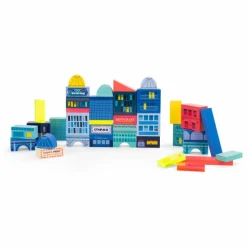 Online Moulin Roty Blocs de construction ville Avenue du Moulin Multicolore