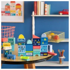 Online Moulin Roty Blocs de construction ville Avenue du Moulin Multicolore