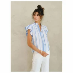 Clearance M.A.B.E. Blouse Alma Rayures | Ecru