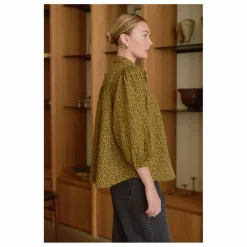 Femme Marlot Paris Blouses, Chemises|Blouse Appoline Mini Léopard Double Gaze de Coton - Collection Femme |