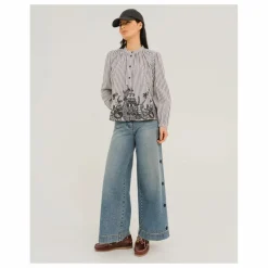 Tinsels Blouse Bali Indie Rayée | Noir Outlet