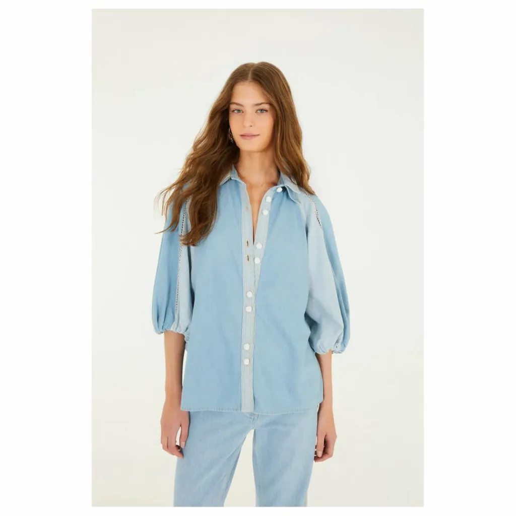 Femme Farm Rio Blouse Bicolore Denim |