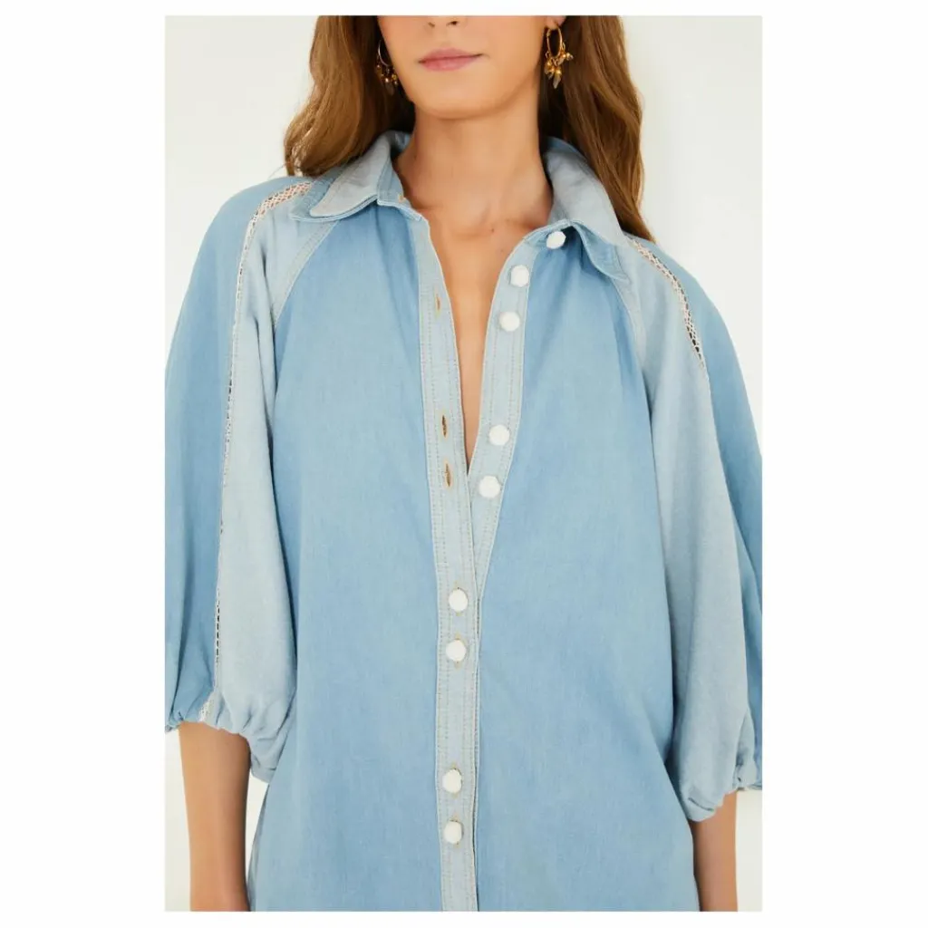 Femme Farm Rio Blouse Bicolore Denim |