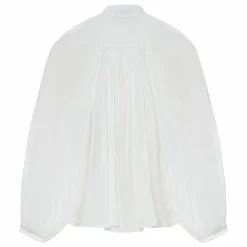Forte Forte Blouse Bohémienne Voile de Coton et Soie | Blanc