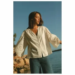 Femme Alma Deia Blouse Brodée en Coton Bio |