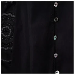 Alma Deia Blouse Brodée en Coton Bio | Noir