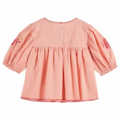 Clearance Emile et Ida Blouse Brodée Main | Rose pêche