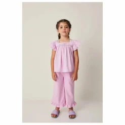 Enfant Tocoto Vintage Blouse Brodée Volants | Lilas