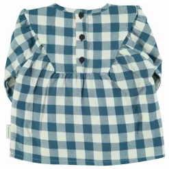 Piupiuchick Blouse Carreaux Coton Bio | Bleu Best