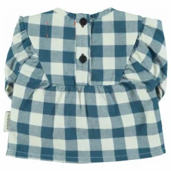 Piupiuchick Blouse Carreaux Coton Bio | Bleu Best