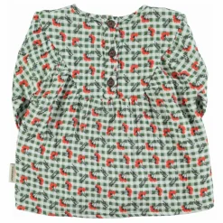 Piupiuchick Blouse Carreaux Fleurs | Vert Hot