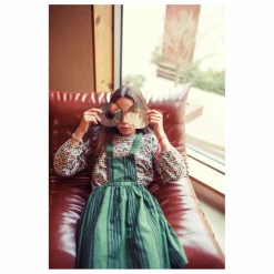 Piupiuchick Blouse Carreaux Fleurs | Vert Hot