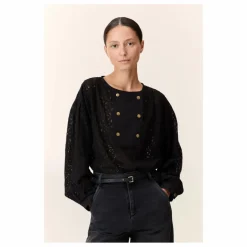 Femme Leon & Harper Blouses, Chemises|Blouse Cendre Dentelle |