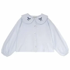 Mipounet Blouse Col Claudine Felicia | Bleu Clair Sale