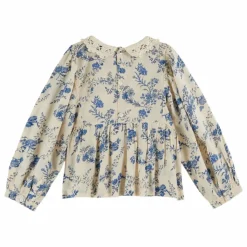 Outlet Emile et Ida Blouse Col Crochet Fleurie | Ecru