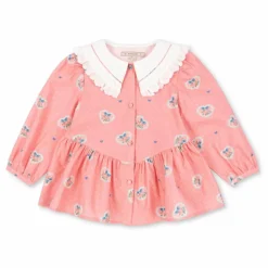 Enfant Konges Sløjd Blouses, T-Shirts|Blouses, T-Shirts|Blouse Col Cœurs Coton Bio |