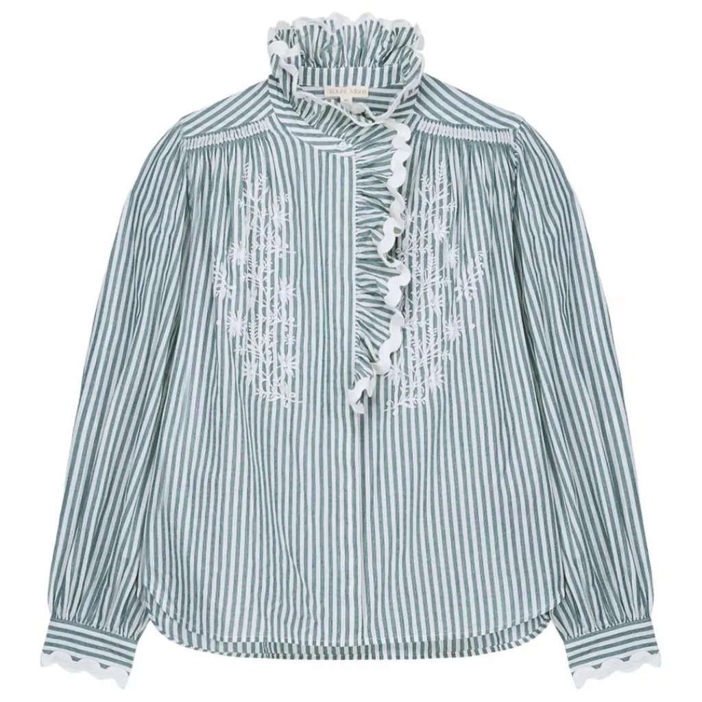 Femme Louise Misha Blouse Cora Rayée Coton Bio - Collection Femme |