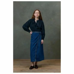 New Louise Misha Blouse Cora Voile de Coton Bio - Collection Femme | Noir