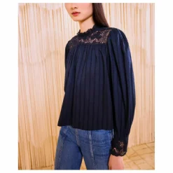 Hot Ulla Johnson Blouse Cornelia | Bleu nuit