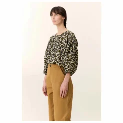 Online Leon & Harper Blouse Corso Léopard Coton Bio | Beige