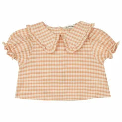 Best the new society Blouse Coton Bio à Carreaux Petra | Rose pâle