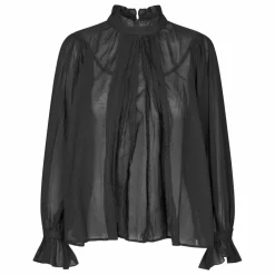 Sale Lollys Laundry Blouse Coton Presley | Noir