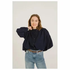 Clearance Sacrécoeur Blouse Giannita Velours Milleraies | Bleu marine