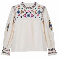 Louise Misha Blouse Izza Double Gaze de Coton Bio - Collection Femme | Crème