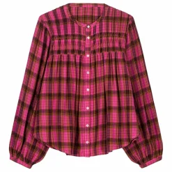 Femme Louise Misha Blouse Jally Alpenglow Carreaux Double Gaze de Coton Bio - Collection Femme |