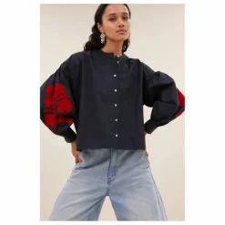 New By Bar Blouse Janet | Bleu nuit