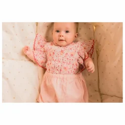 Louis Louise Blouse Jasmin Fleurie Lurex | Rose pâle Clearance