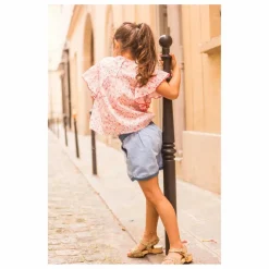 Louis Louise Blouse Jasmin Fleurie Lurex | Rose pâle Clearance