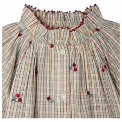 Hot Bonpoint Blouse Jordana Carreaux Coton Bio | Bleu