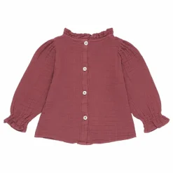 the new society Blouse Julieta Coton Responsable | Rouge framboise Outlet
