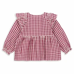 Konges Sløjd Blouse Kim Carreaux Coton Bio | Violet Clearance