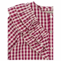 Konges Sløjd Blouse Kim Carreaux Coton Bio | Violet Clearance