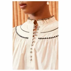 Hot Ulla Johnson Blouse Lennie Popeline de Coton | Ivoire